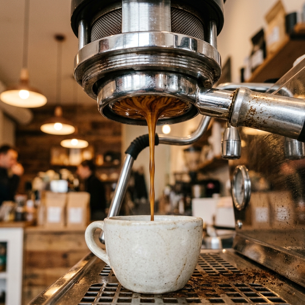 Espresso extraction from filter handle